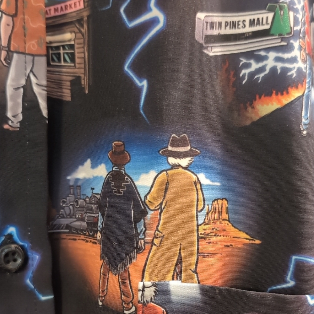 4XL RSVLTS Back To The Future Graphic Short Sleeve Shirt - Picture 9 of 10